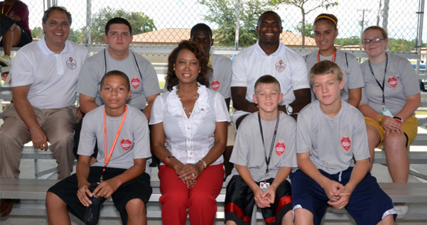 Jennifer encourages foster children at Myron Role summer camp